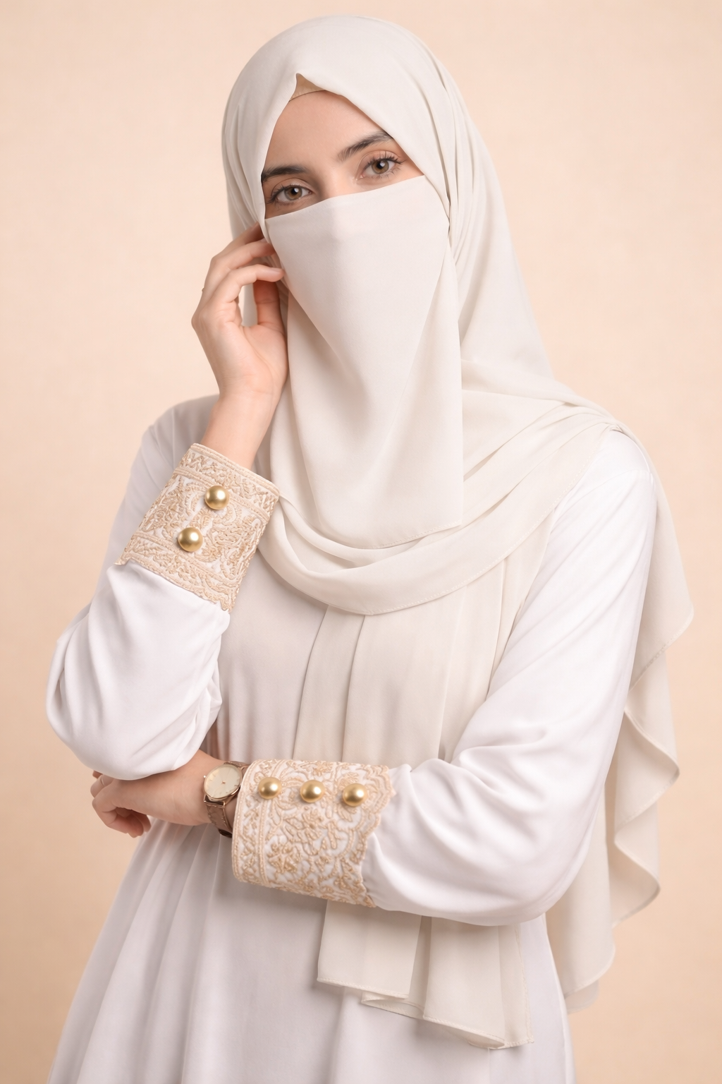 Chiffon Hijab & Matching Niqab 2-Piece Set