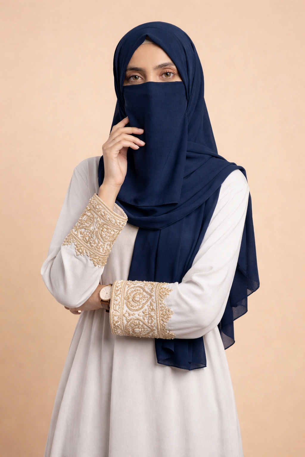 Chiffon Hijab & Matching Niqab 2-Piece Set
