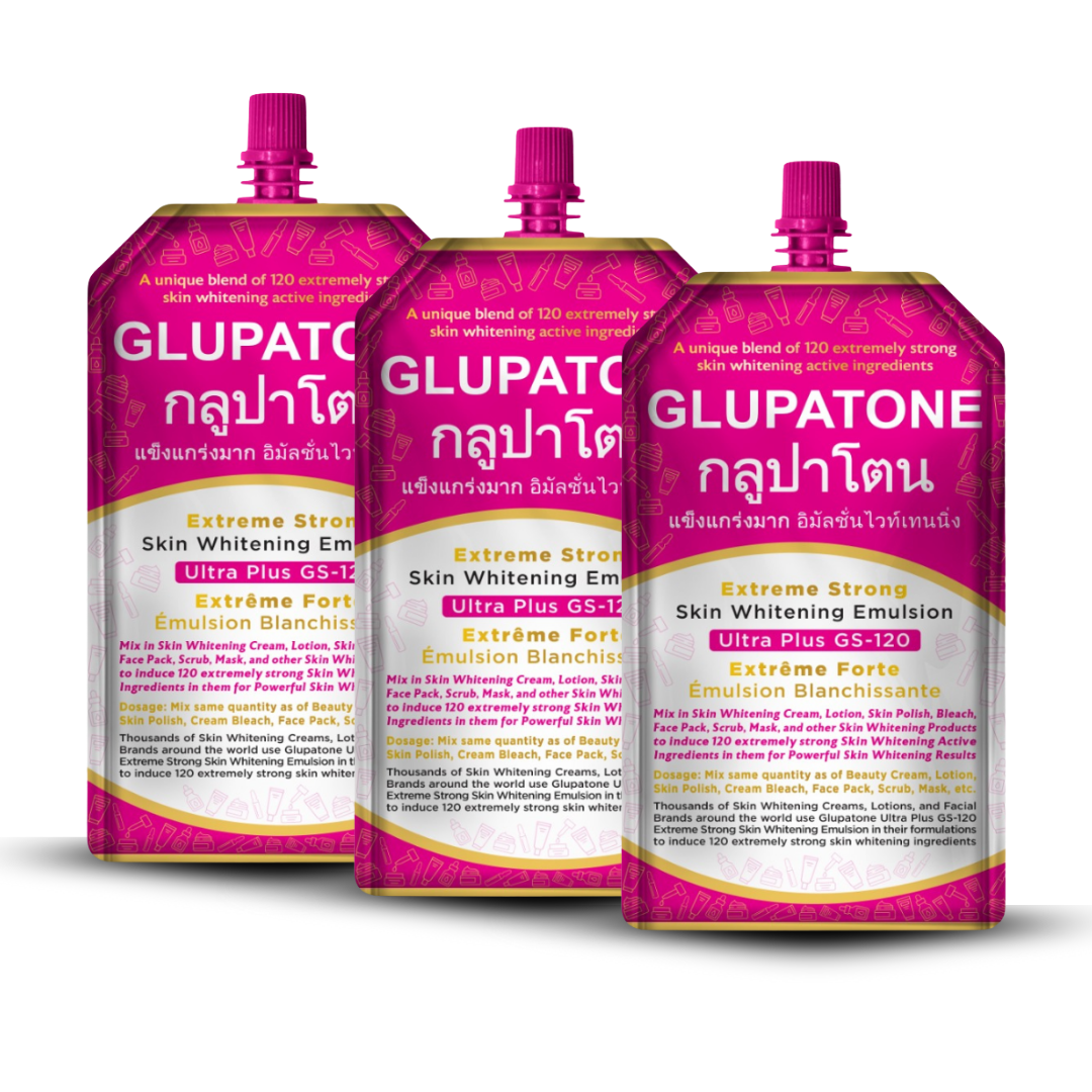 Glupatone Extreme Strong Whitening Emulsion Ultra Plus GS-120 For Face & Body 50ml (Pack Of 3)
