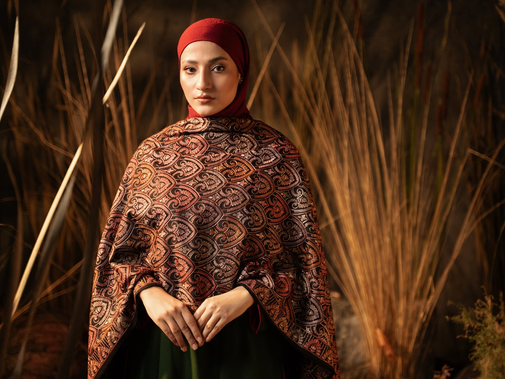 Multicolor Needlework Peacock Jaal