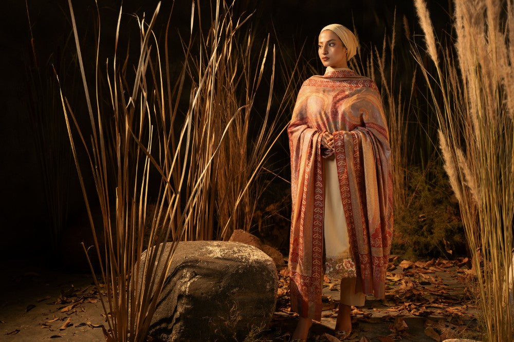 Pure Pashmina Kalamkar Light