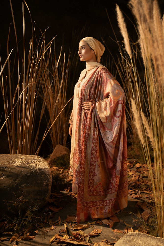 Pure Pashmina Kalamkar Light