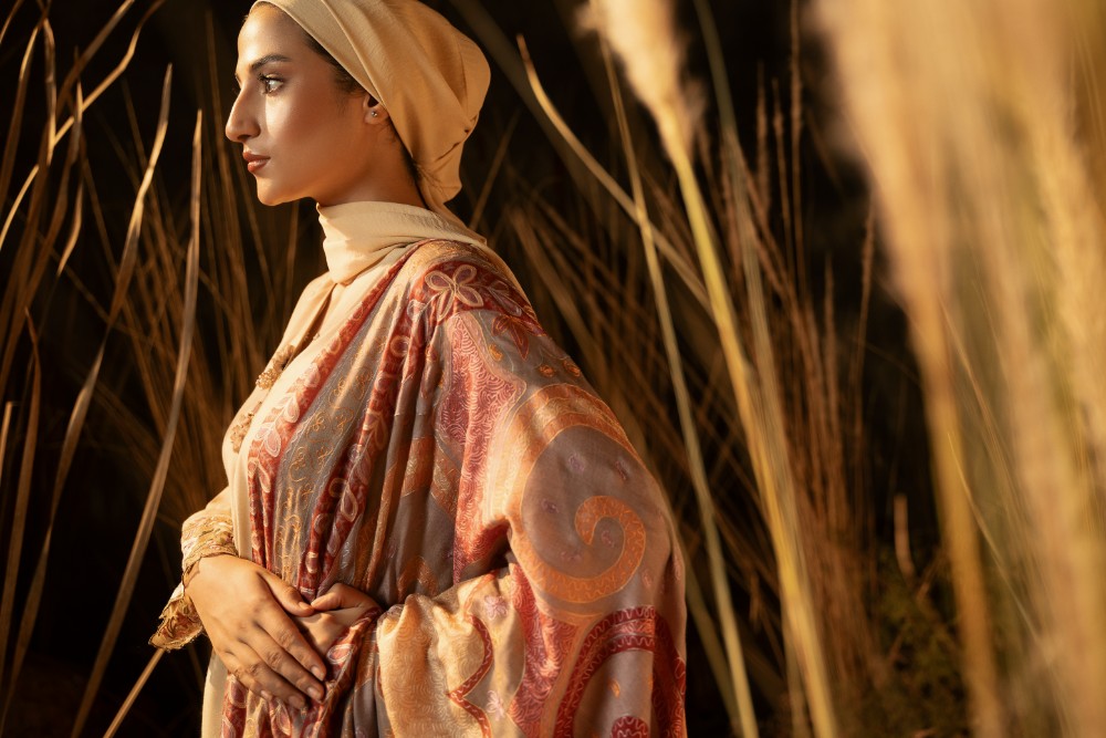 Pure Pashmina Kalamkar Light