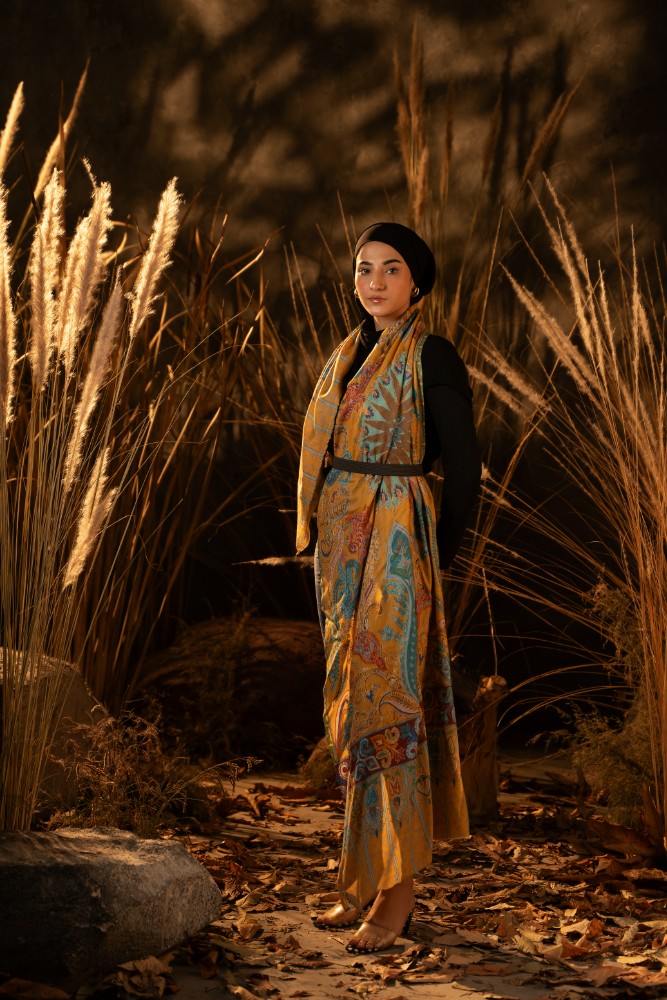Twilight Pashmina Kalamkar Stole