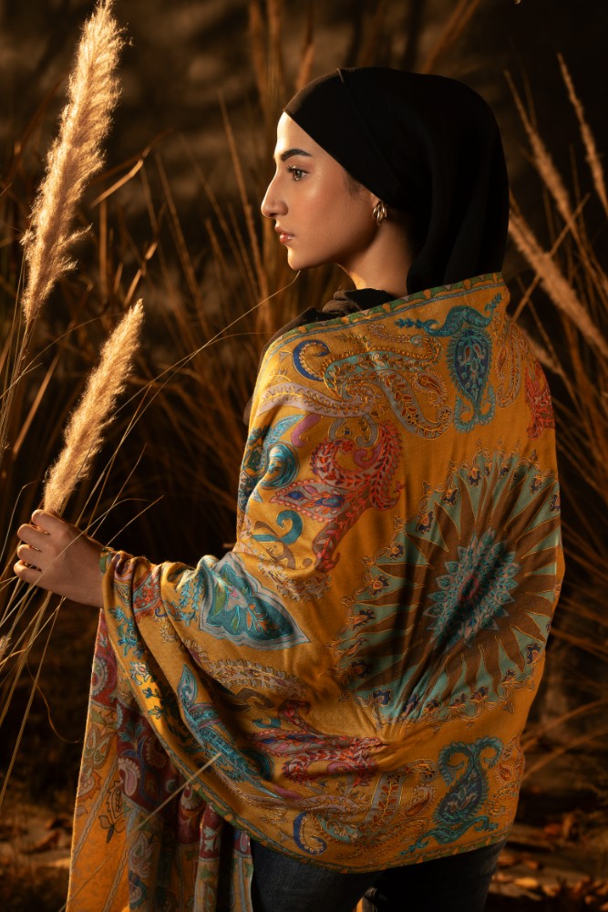 Twilight Pashmina Kalamkar Stole
