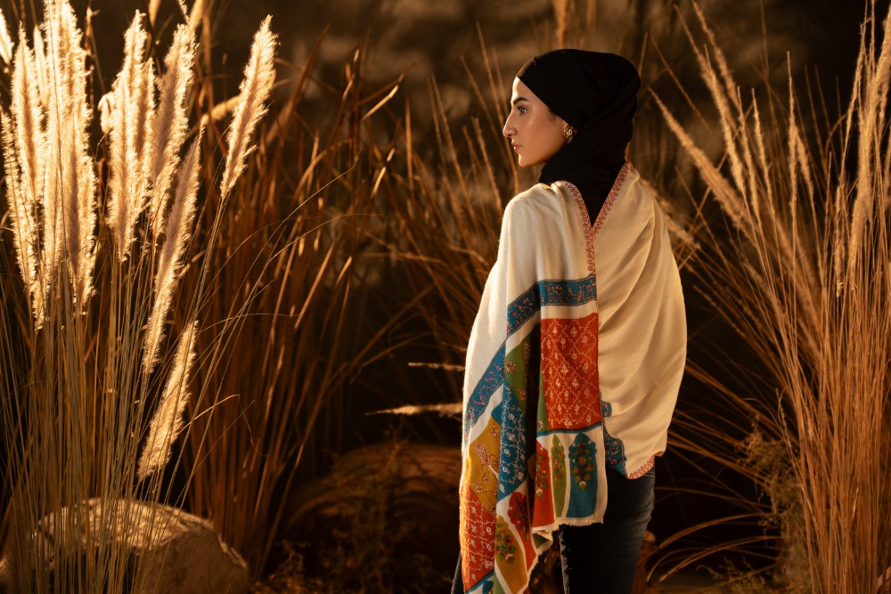 Fleecy Pashmina Kalamkar Stole