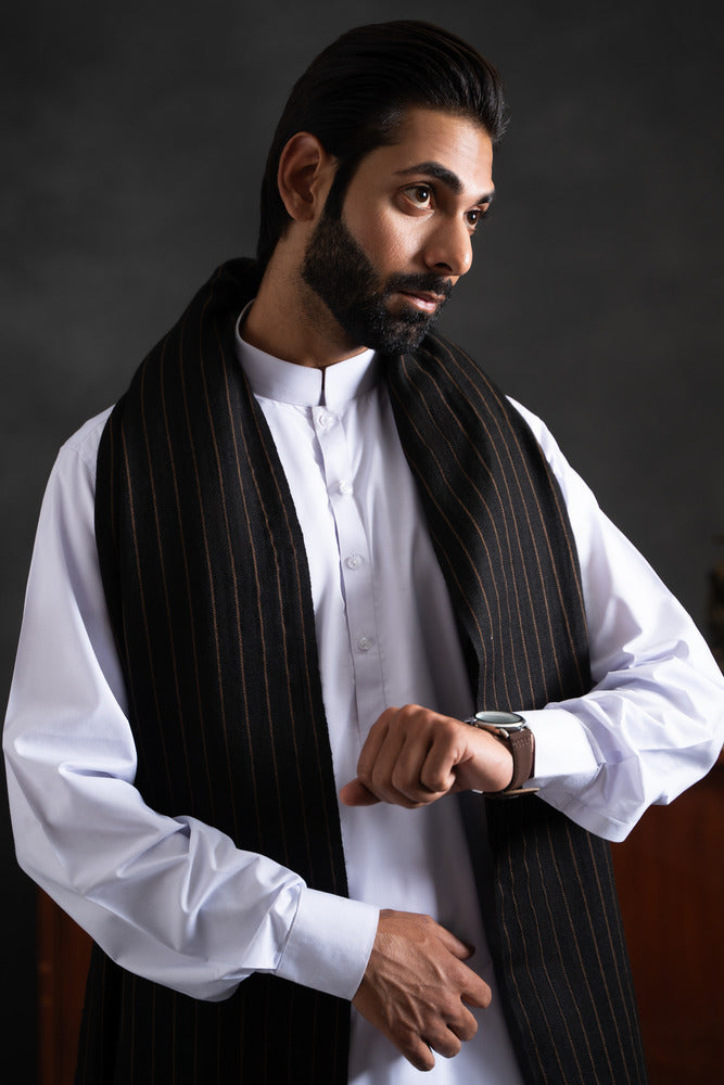 Pallandri Dhussa Black Striped