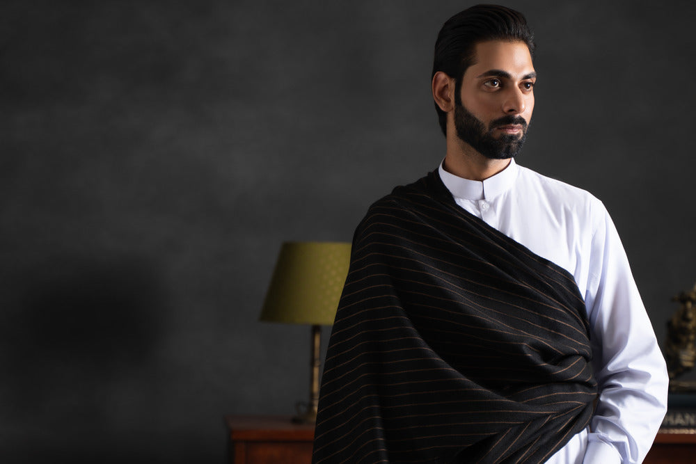Pallandri Dhussa Black Striped