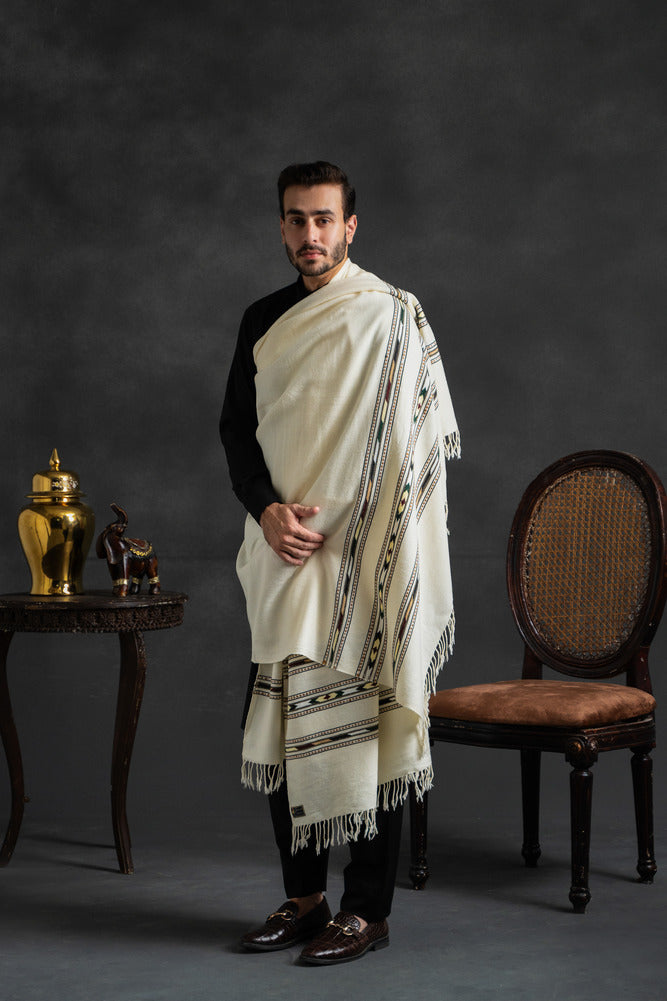 Royal Himalayan Border Shawl