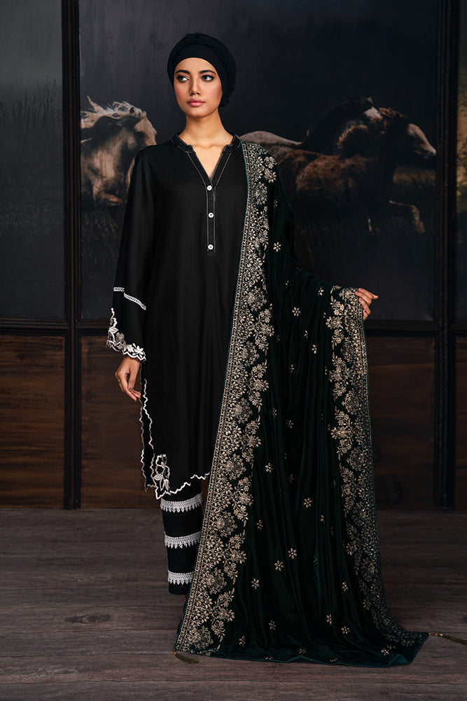 Forest Green Floral Zari