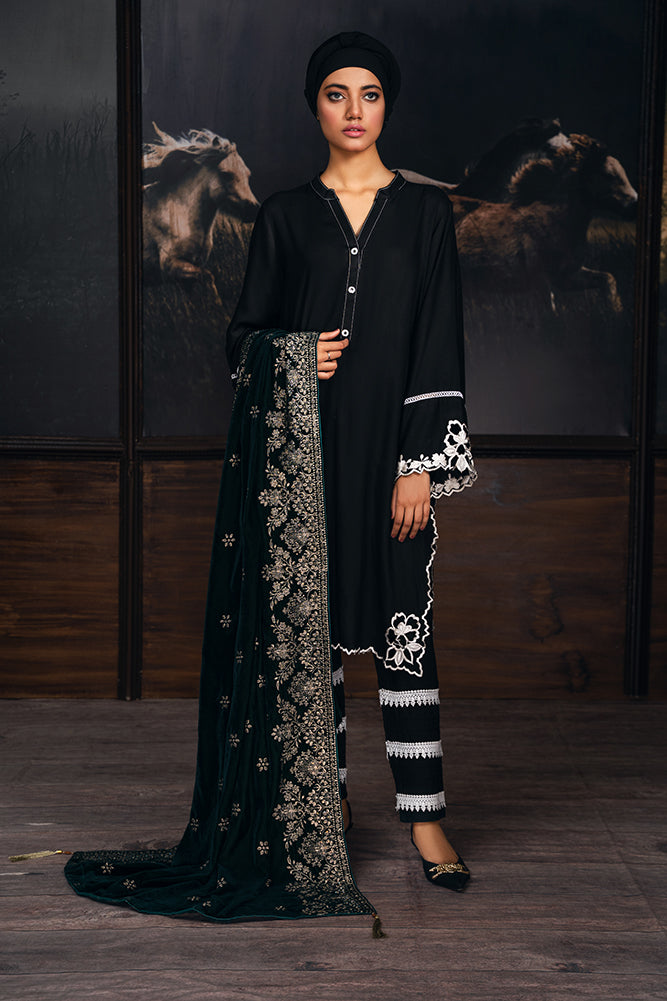 Forest Green Floral Zari