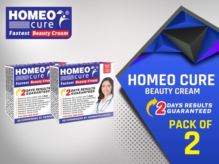 Homeo Cure Beauty Cream Fastest 2 Days Results Guaranteed (Pack Of 2)