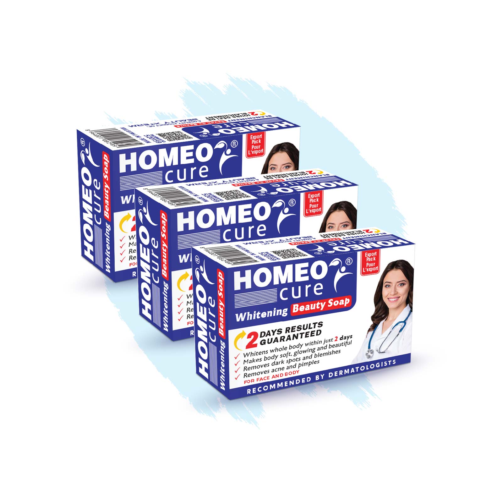 Homeo Cure Whitening Beauty Soap 2 Days Results Guaranteed (Pack of 3)