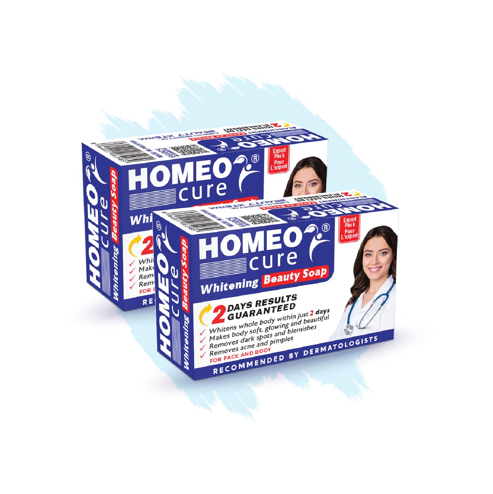 Homeo Cure Whitening Beauty Soap 2 Days Results Guaranteed (Pack of 2)