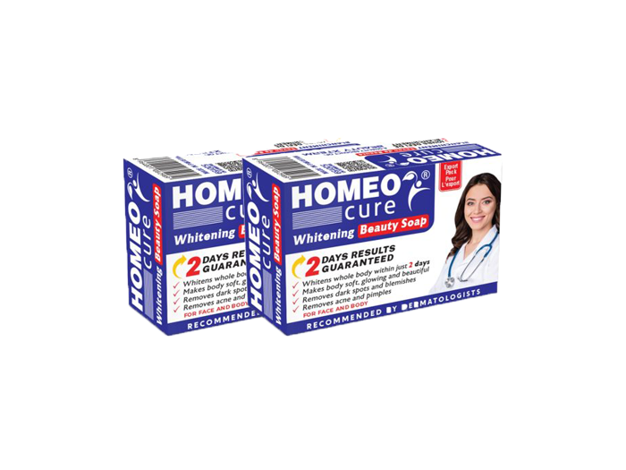 Homeo Cure Whitening Beauty Soap 2 Days Results Guaranteed (Pack of 2)