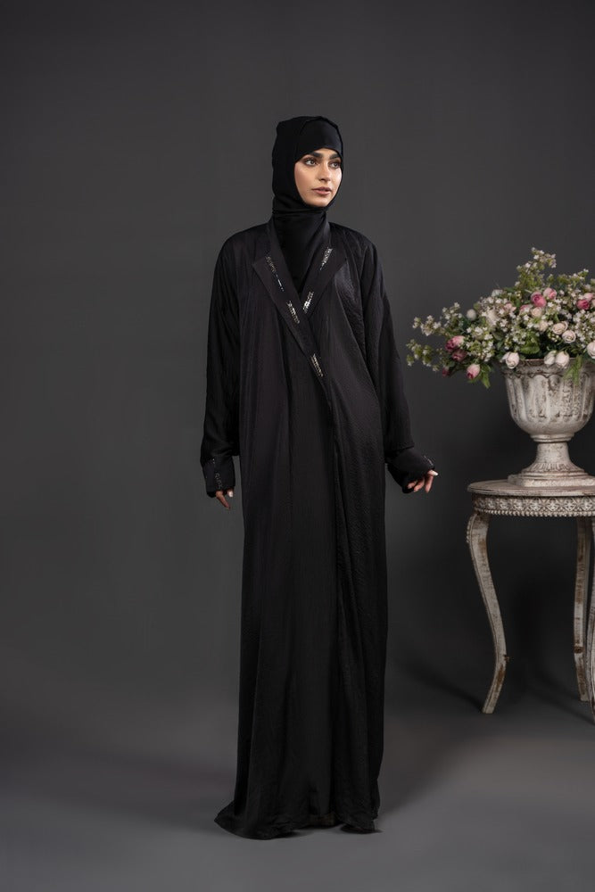 Front Motif Partywear Black