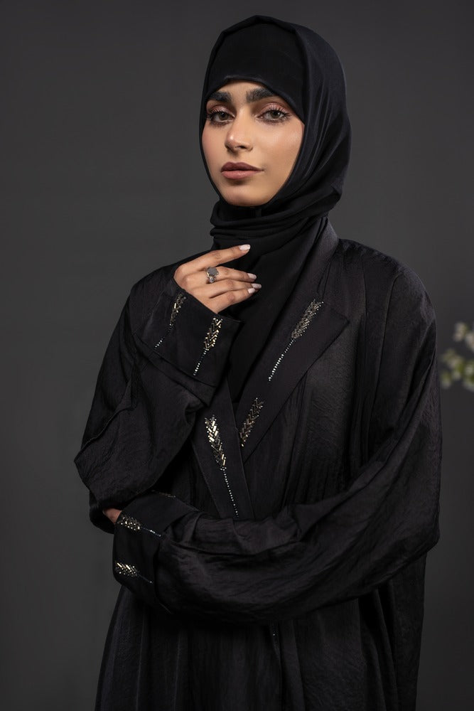 Front Motif Partywear Black