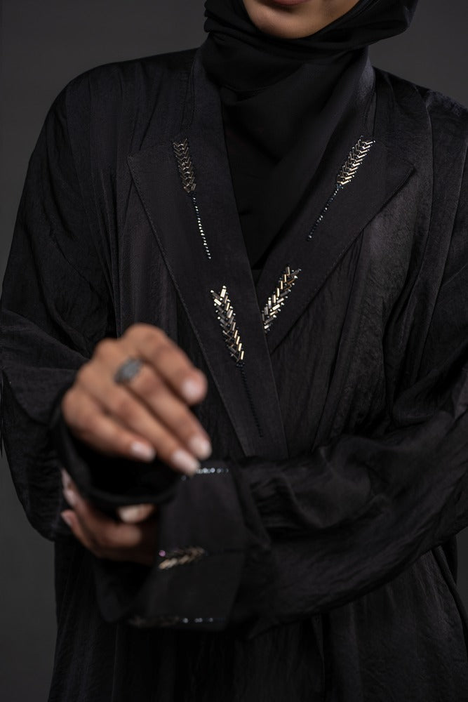 Front Motif Partywear Black