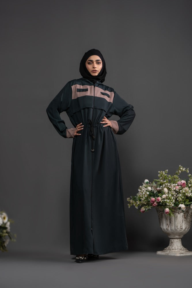 Green Two-Toned Abaya