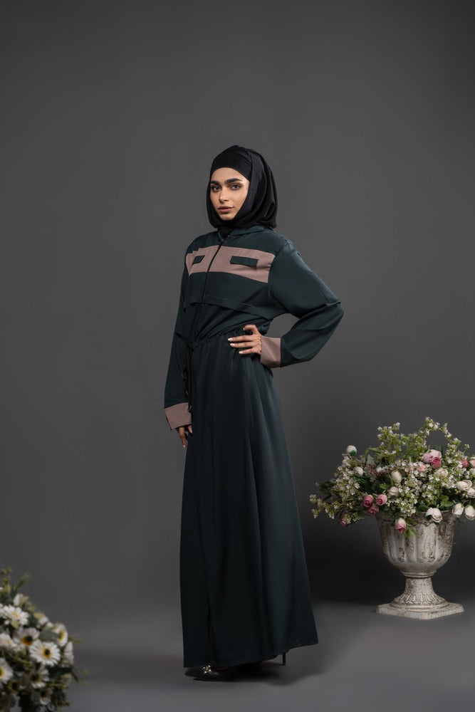 Green Two-Toned Abaya