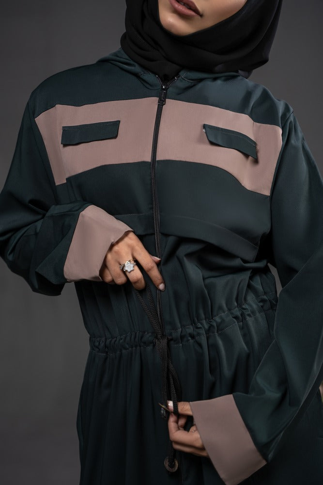 Green Two-Toned Abaya