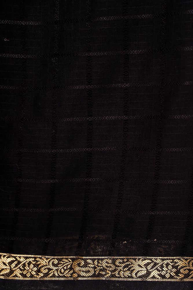 Solid Black Check