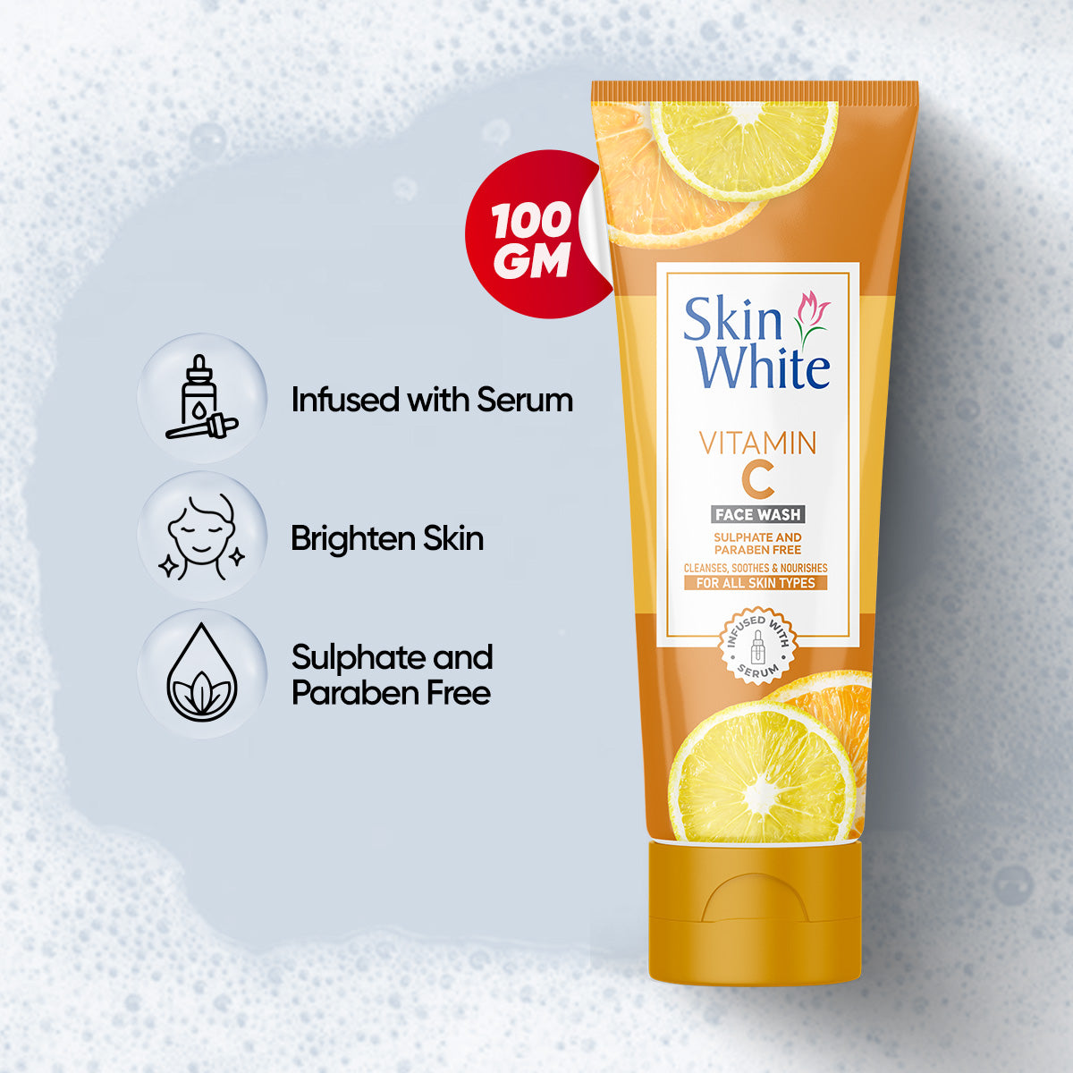 Vitamin C Face wash (Sulphate & Paraben Free) - Skin white